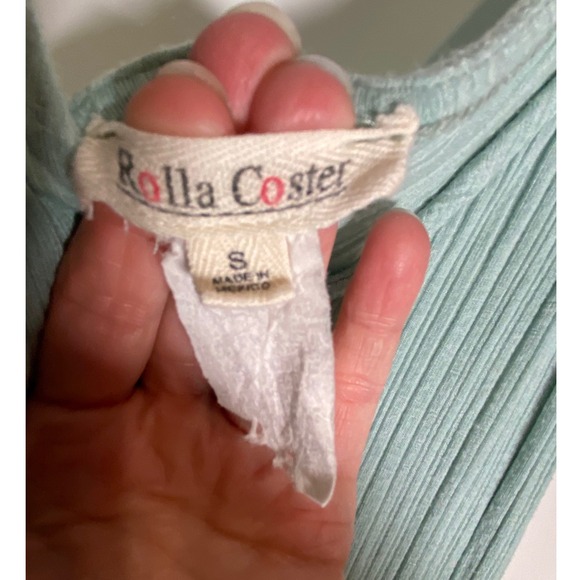 Rolla Coster Green Maxi Dress Tie Strap V Neck Casual Summer Dress - Picture 4 of 6